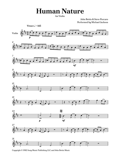 Human Nature (Arr. Caio Costa) - Michael Jackson (Violin Solo)