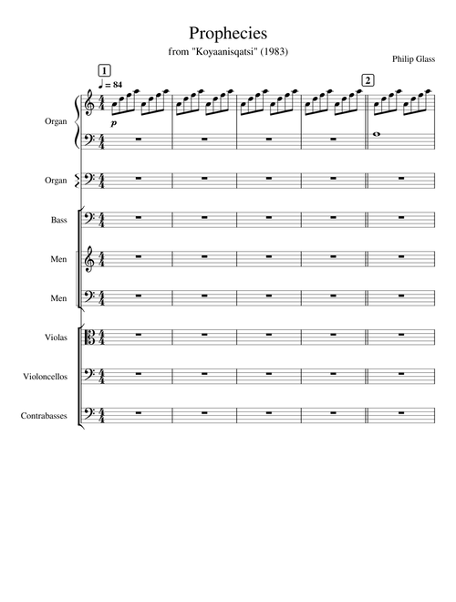 Philip Glass - Prophecies
