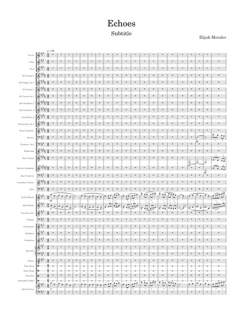 Echoes sheet music arranged by HARI88