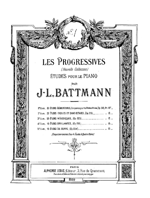 30 Études Élémentaires, Op. 319, No. 10 - Jacques-Louis Battmann