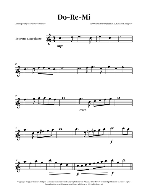 Do-Re-Mi (Arr. Glauco Fernandes) - Various Artists (Soprano Sax Solo)