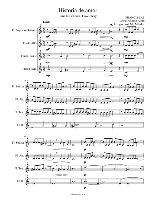 Historia de amor. Score Full