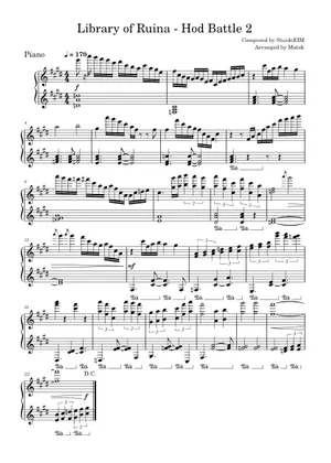 Library of Ruina (Hod Battle 2) – StudioEIM Sheet Music for Piano Library of Ruina (Hod Battle 2) – StudioEIM Sheet Music for Piano