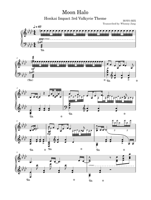 Moon Halo – HOYO-MiX (Transcription for Solo Piano)