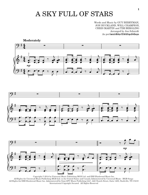 A Sky Full Of Stars - The Piano Guys, Coldplay (Easy Piano Solo)