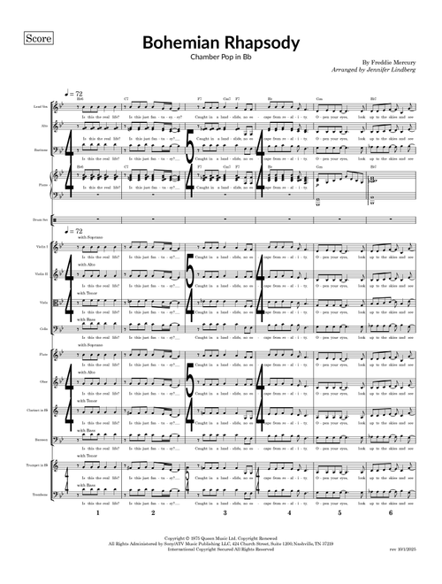 Bohemian Rhapsody (Arr. Jennifer Lindberg) - Queen (Large Ensemble)