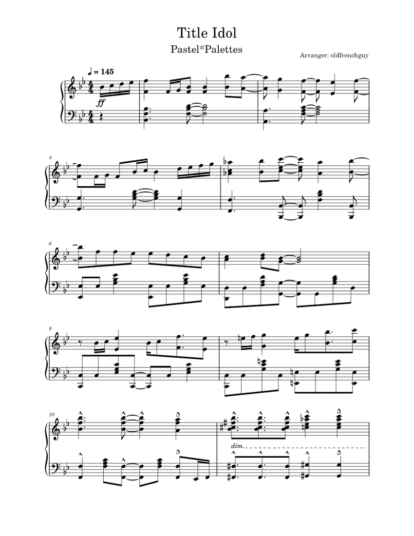 title-idol-pastel-palettes-cut-version-sheet-music-for-piano-solo