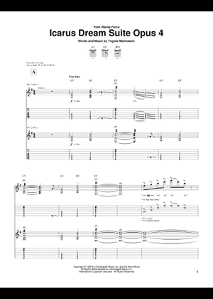 Play Official version of Rising force sheet music by Yngwie