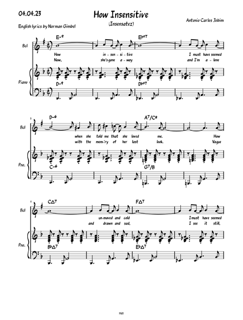 Insensatez – Antônio Carlos Jobim