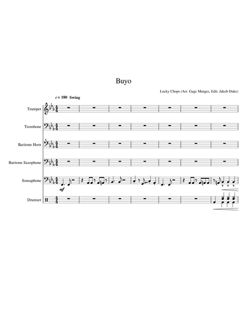 Buyo - Lucky Chops (Gage Manges Arrangement)