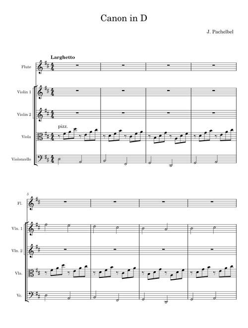 Canon in D for Cello Solo - JSBach/J Pachelbel