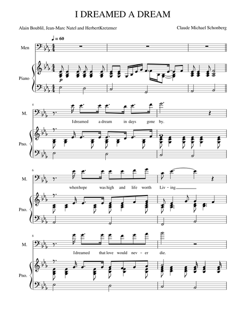 I Dreamed A Dream – Claude-Michel Schonberg