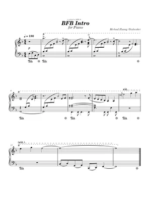 Music Note Bfb Battle For B.F.D.I. (Intro) Sheet Music for Piano, Cello (Solo ...