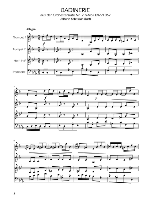 Badinerie - J.S Bach - BWV 1067 - Brass Quartet (Arr. Ygor Nunes) - Johann Sebastian Bach (Brass Ensemble)