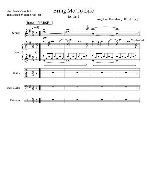 Bring Me To Life for BAND