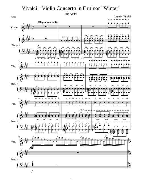 Vivaldi - Violin Concerto in F minor Winter