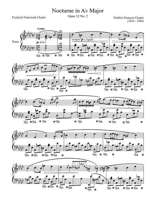 Nocturne Opus 32 No. 2 in A♭ Major