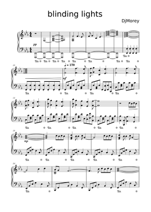 Play Official version of Blinding Lights Sheet Music by The Weeknd for ...