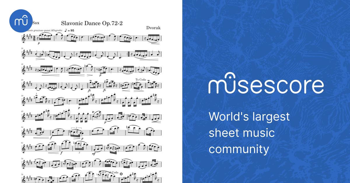 Dvořák Slavonic Dance Op.72 No.2 (Danse Slave, Slovanské