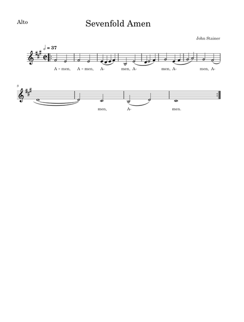 Sevenfold Amen – John Stainer Alto