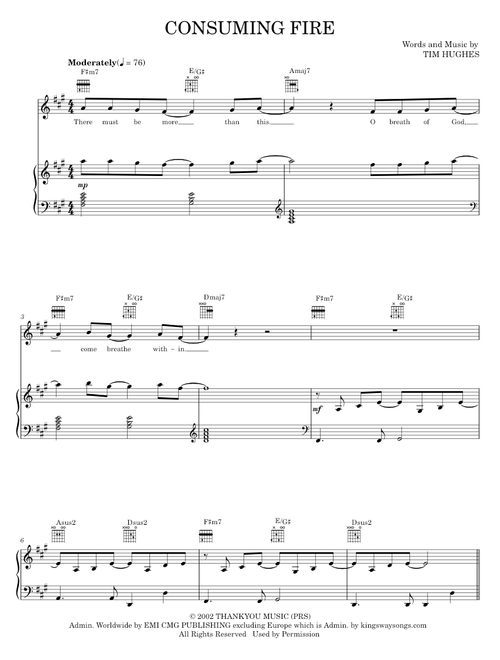 Consuming fire - Tim Hughes (Piano-Vocal-Guitar)