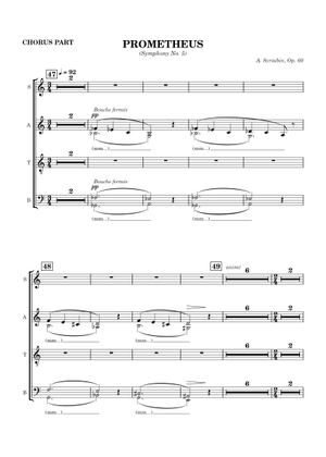Prometheus: The Poem of Fire - Scriabin (The best 35 bars) Sheet Music ...