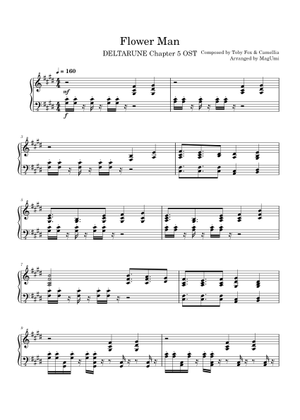 Flower Man - DELTARUNE Chapter 5 – Toby Fox Sheet Music for Piano (Solo ...