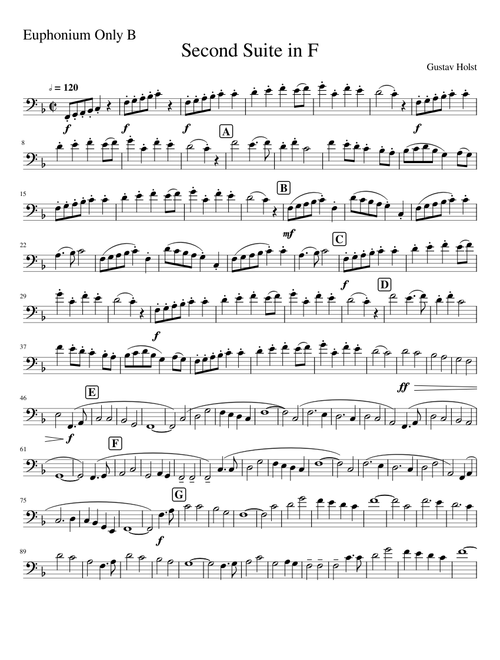 Gustav Holst's March from the Second Suite in F for Military band