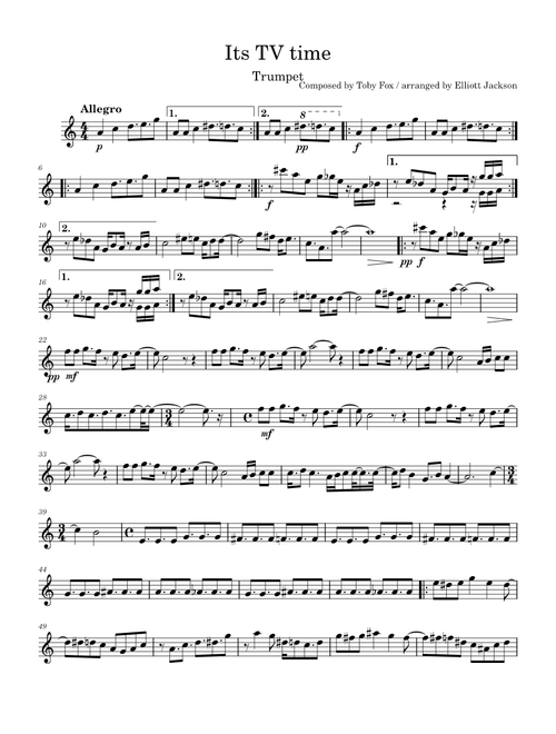 It's TV Time! Trumpet solo