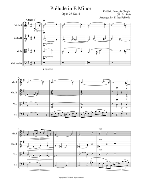 Prélude in E minor, Op. 28 No. 4