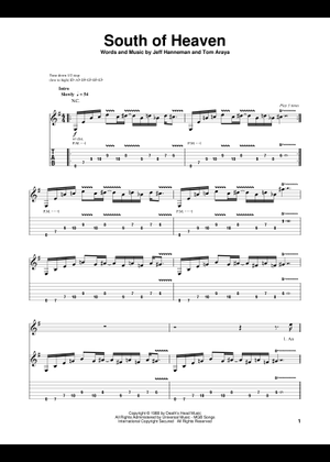 South of Heaven Sheet Music for Piano (Solo) | MuseScore.com