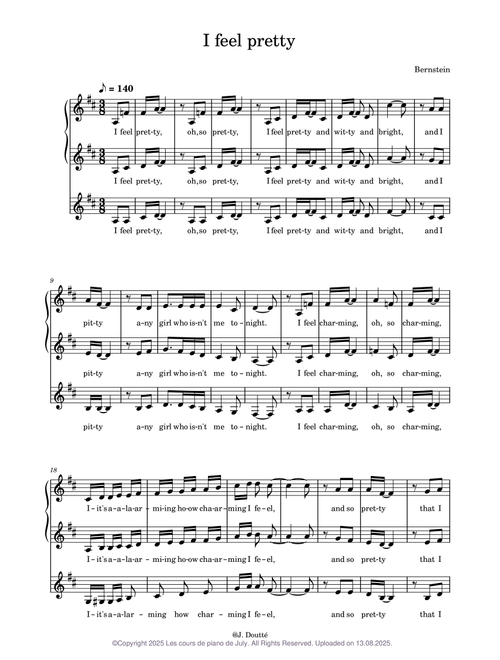 I Feel Pretty (West Side Story) – Leonard Bernstein