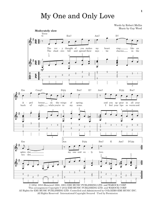 My One And Only Love - Guy Wood (Solo Guitar)