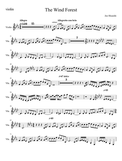 The Wind Forest Violin
