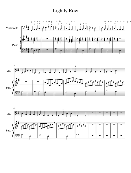 Lightly Row Cello