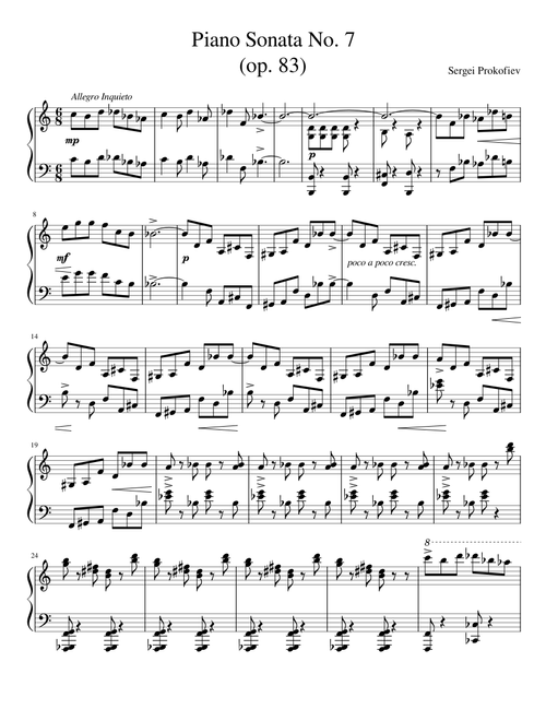Piano Sonata No. 7 (more)