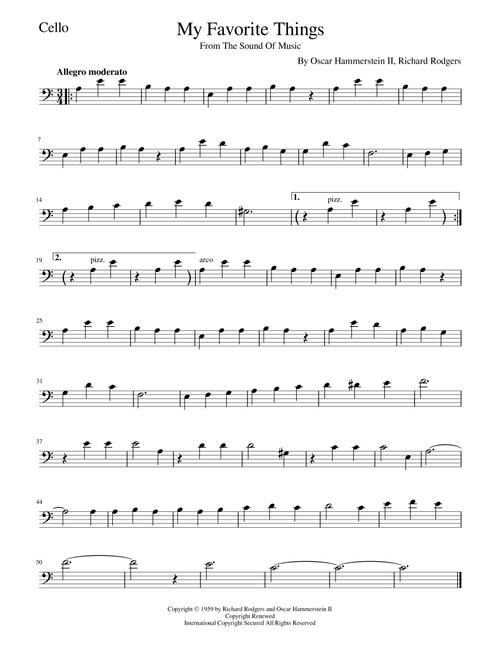 My Favorite Things (Arr. Brian Myers) - Julie Andrews (Cello Solo)
