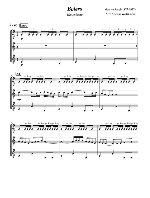 Bolero-Ravel (Hauptthema)