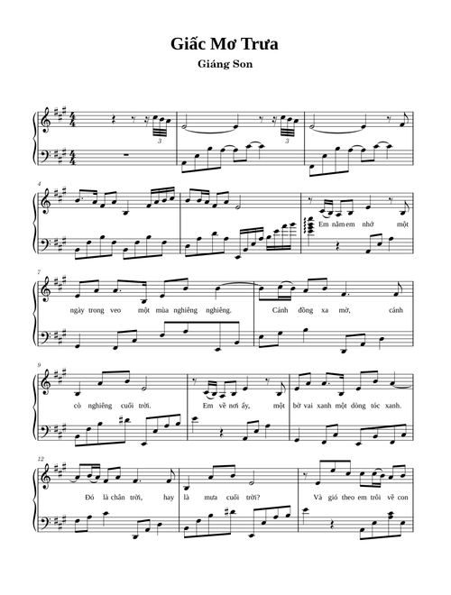 5B2 Giấc mơ trưa – Wonderland music 0986560167