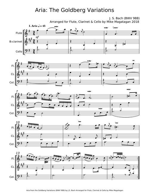 Aria - The Goldberg Variations, BWV 988 - Johann Sebastian Bach