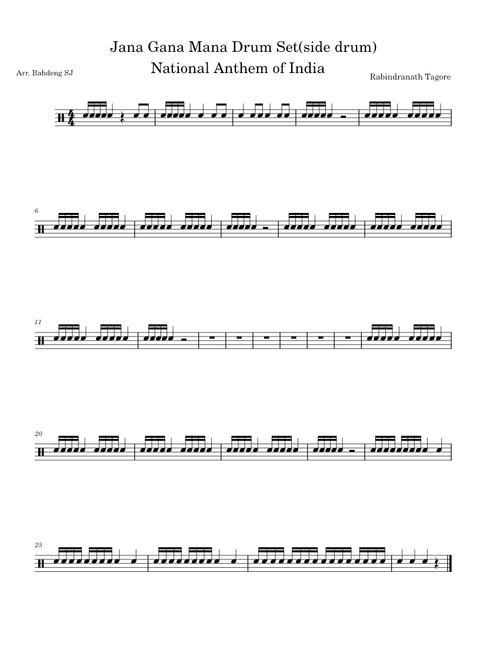Jana Gana Mana – Rabindranath Tagore Jana Gana Mana drum set