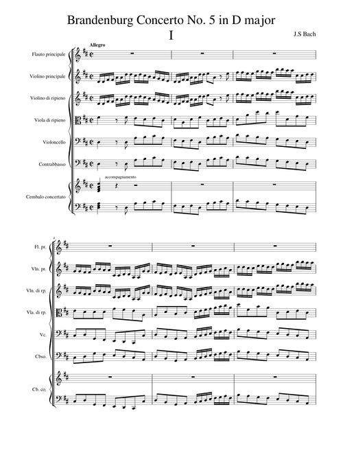 Brandenburg Concerto No.5 1st movement