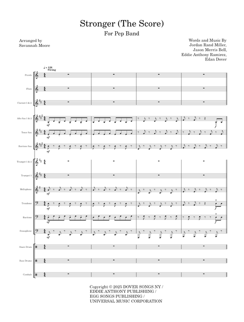 Stronger – The Score (Arr. for Marching Band)