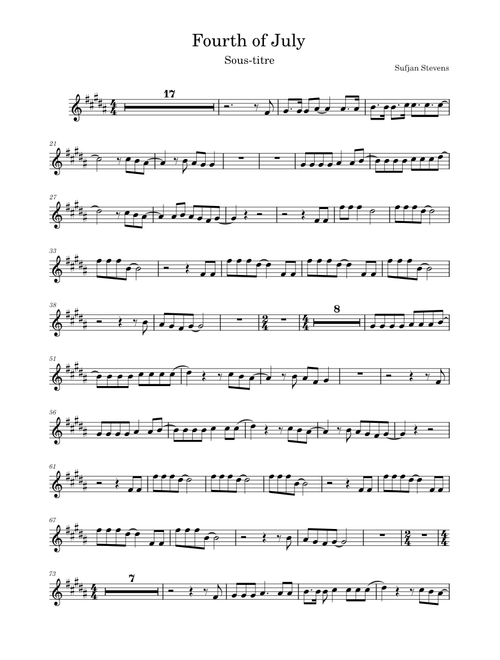 Fourth Of July – Sufjan Stevens Fourth of July