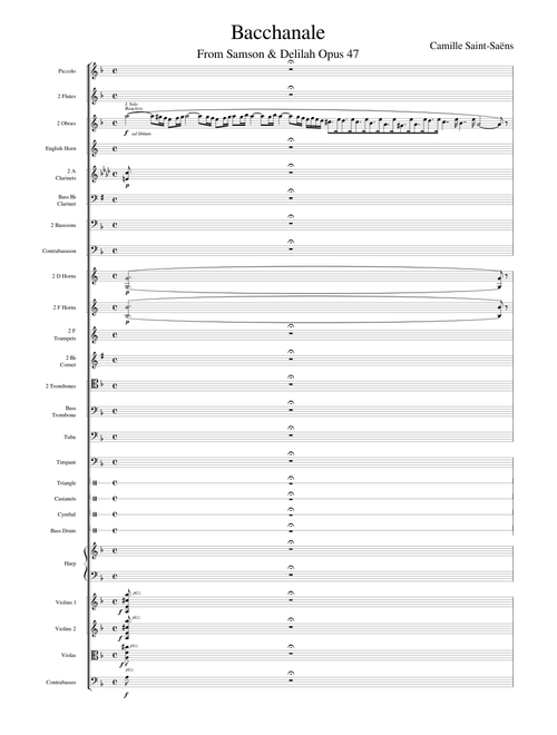 Bacchanale from Samson & Delilah (Act 3) Opus 47 - Camille Saint-Saëns