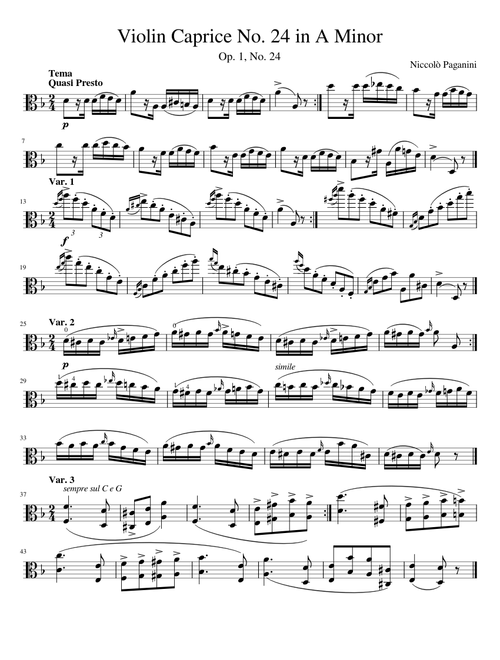 Paganini Caprice no. 24 VIOLA (2)