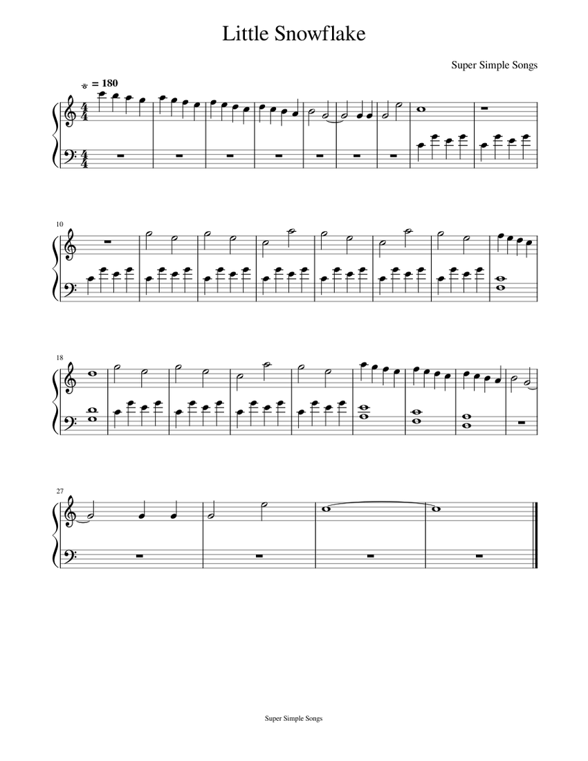 Little Snowflake Sheet music for Piano (Solo)