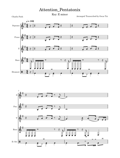 Attention – Charlie Puth Attention_Pentatonix