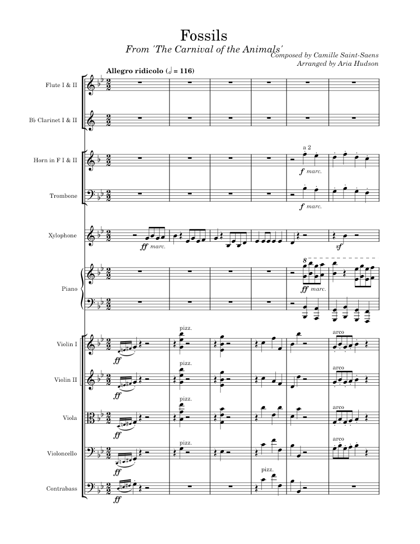 The Carnival of the Animals, no. 12 (Fossils) SaintSaens/Hudson