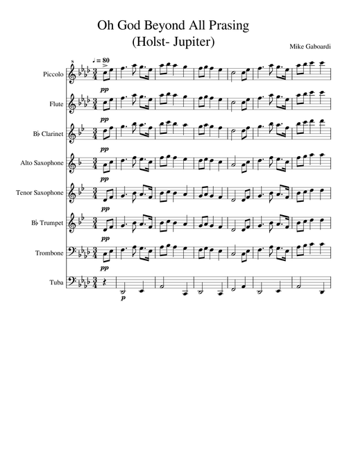 Oh God Beyond All Praising- Marching Band- Final Arranging Project- Mike Gaboardi